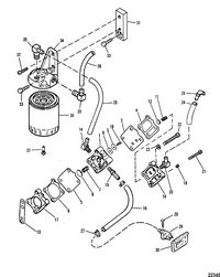 MERCURY/MARINER 175 XRI /175 MAGNUM 200 XRI (EFI) FUEL PUMP AND FUEL FILTER