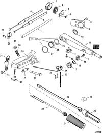 MERCURY/MARINER 40/50/60/JET 40 EFI - 4 CYLINDER  4-STROKE Tiller Handle