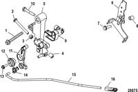 MERCURY/MARINER 40/50/60/JET 40 EFI - 4 CYLINDER  4-STROKE Throttle Linkage, Tiller