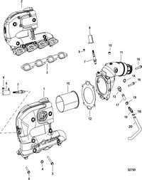 MERCRUISER 8.2 MAG HO EC Exhaust Manifold And Elbow