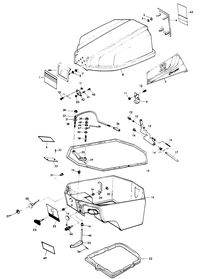 CHRYSLER 12 H.P. ENGINE COVER AND SUPPORT PLATE (MANUAL START MODELS)