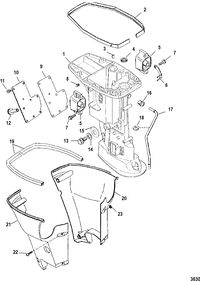 MERCURY 15 HP SEAPRO 4-STROKE Driveshaft Housing
