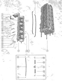 MARINER 115 HORSEPOWER CYLINDER BLOCK AND CRANKCASE ASSEMBLY