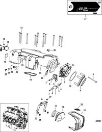 MERCRUISER 8.2L MAG / 8.2L MAG HO Throttle Body, Mechanical Throttle-Shift