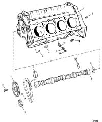MERCRUISER 502 MAGNUM BRAVO ENGINE (GEN V) CYLINDER BLOCK AND CAMSHAFT