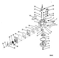MERCURY 7.5 /9.8 H.P. CARBURETOR(TILLOTSON STAMPED 1364-7902 or 1364-7909)