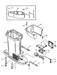 FORCE FORCE 90 H.P. (1998) DRIVESHAFT HOUSING