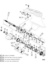 RACE OUTBOARD 200 EFI PROMAX/SUPERMAGNUM Gear Housing, Propeller Shaft-Standard-SportMaster