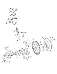 MERCRUISER 502 MAGNUM BRAVO ENGINE CRANKSHAFT, PISTONS AND CONN. RODS