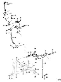 FORCE 9.9/15 H.P. SHIFT LINKAGE