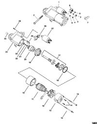 MERCRUISER 4.3L ALPHA/BRAVO (262 CID - GEN +) Starter Motor