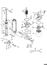 FORCE FORCE 90 H.P. Power Trim Components(Design I)