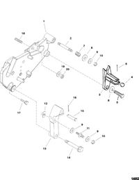 MERCRUISER 4.3L EFI ALPHA/BRAVO (262 C.I.D. GEN+) Shift Bracket(Bravo Engines)