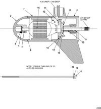 TROLLING MOTOR MOTORGUIDE THRUSTER SERIES Lower Unit Assembly(30# - 5/2 Speed) (MHM397052)