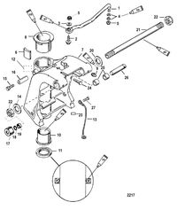 MERCURY/MARINER 40/50 H.P. JET 30 (3 CYL.) SWIVEL BRACKET