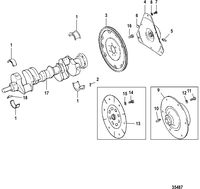 MERCRUISER 350 MAGNUM MPI ALPHA/BRAVO (GEN+) ENGINE CRANKSHAFT AND FLYWHEEL