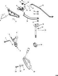 MERCURY/MARINER 30/40 CARB 4-STROKE (3 CYLINDER) Linkage(Manual Bigfoot)