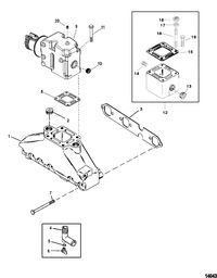 MERCRUISER 4.3L ALPHA/BRAVO (262 CID - GEN +) Exhast Manifold And Exhaust Elbow(Two Piece)