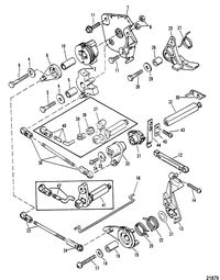 MERCURY/MARINER 6/8/9.9/15 HP THROTTLE AND SHIFT LINKAGE(TILLER HANDLE SHIFT MODELS)