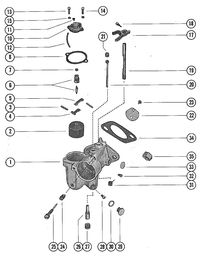 MARINER 140 HORSEPOWER CARBURETOR ASSEMBLY