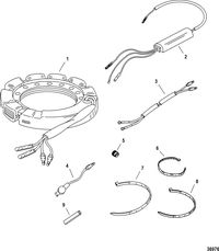 ACCESSORIES ELECTRICAL COMPONENTS AND HARNESSES Ignition Stator Kit, 3 Cylinder (832075A19)