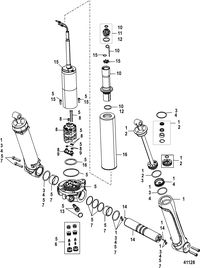 MERCURY/MARINER 200/250/300 PRO 4-STROKE VERADO (6 CYLINDER) Power Trim Components