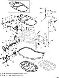 MERCURY/MARINER 225 AND 225 SEAPRO/MARATHON (3.0L CARB) EXHAUST PLATE