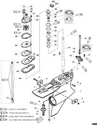 RACE OUTBOARD PARTS MANUAL 300X (3.0L EFI) PRO MAX Gear Housing, Driveshaft-Standard Rotation-SportMaster