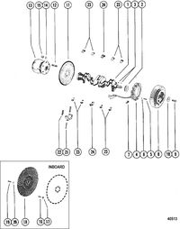 MERCRUISER 470 ENGINE Crankshaft, Flywheel & Alternator