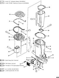 MERCURY/MARINER 115/135/150 DFI (2.5L) Driveshaft Housing and Exhaust Tube