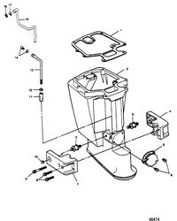 FORCE 35 HP B-MODELS (1988) FORCE Motor Leg